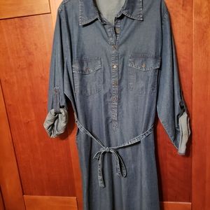 Plus size denim dress